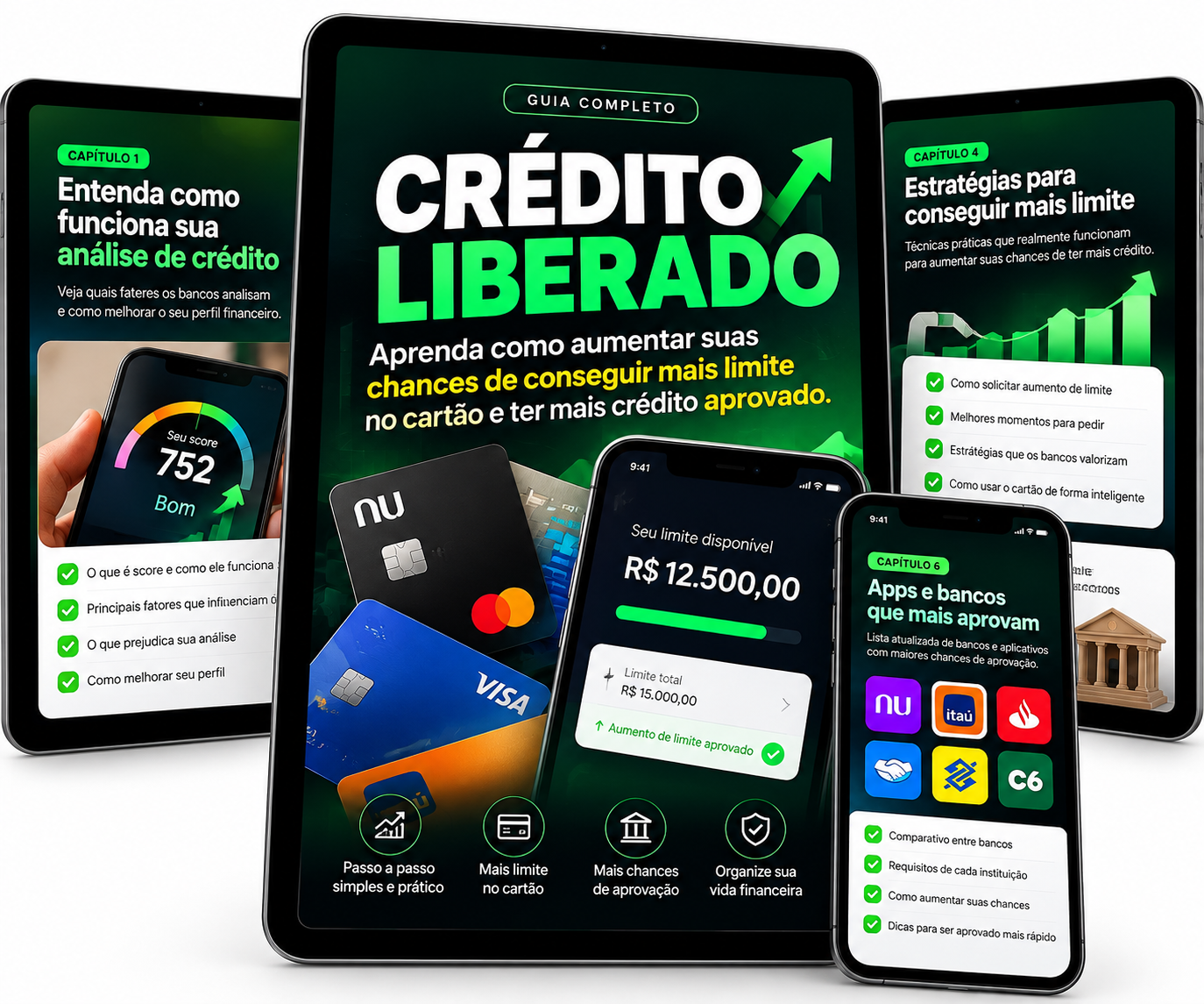 Crédito Liberado aberto no celular e tablet